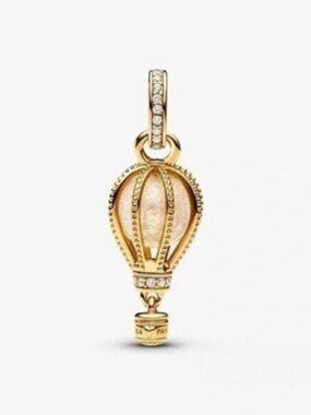 ✅NWT Pandora Sparkling Clear Hot Air Balloon Dangle Charm